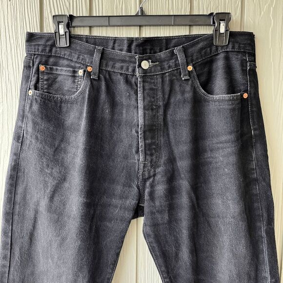 Levi’s 501 Black Jeans Men’s W36 L30 – Button Fly – Near New – Made 2021 - Picture 9 of 9